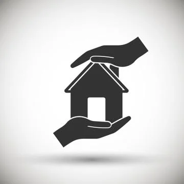 Hands holding home Stock Illustration