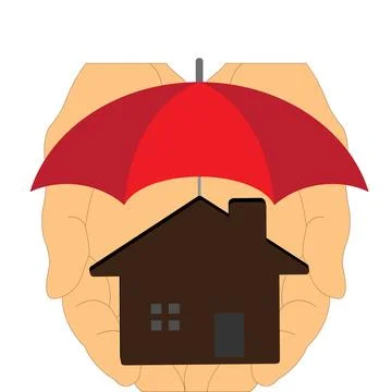 Hands holding a house Stock Illustration