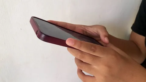 Hands Holding Mobile Phone Stock Footage 330445155