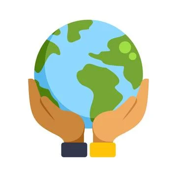 Hands holding planet earth symbolizing global unity Stock Illustration