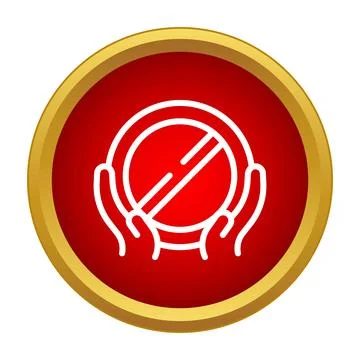 Hands holding round mirror icon representing beauty and vanity Stock Illustration