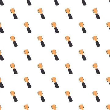 Hands holding rubber stamps repeating pattern Stock Illustration