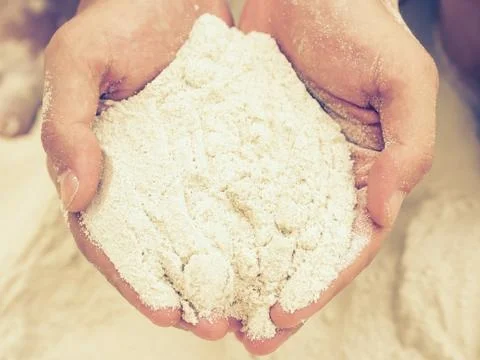 Hands holding sand Stock Photos