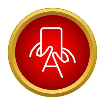 Hands holding smartphone icon interacting with mobile device Illustrazione stock