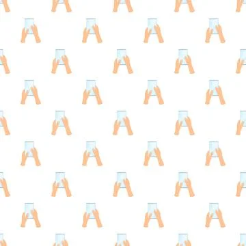 Hands holding smartphone pattern for mobile technology Stock Illustration
