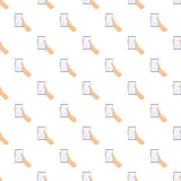Hands holding smartphone pattern for mobile communication background Stock Illustration