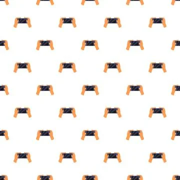 Hands holding smartphone pattern for mobile gaming apps Illustrazione stock