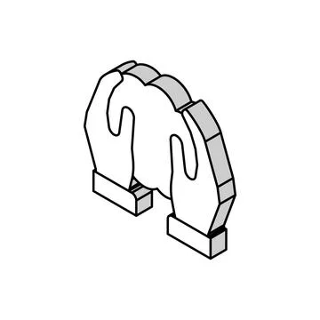 Hands holding soil in hands isometric icon vector illustration Illustrazione stock
