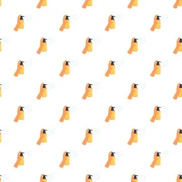 Hands holding spray bottle pattern for disinfection 스톡 일러스트