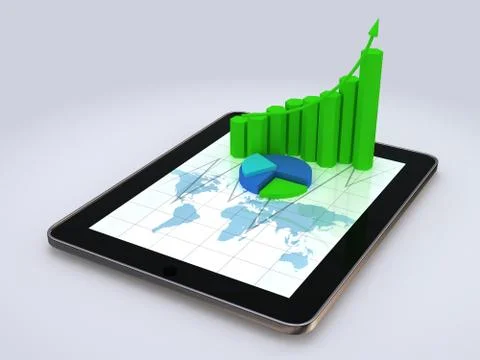 Hands holding tablet Stock Illustration