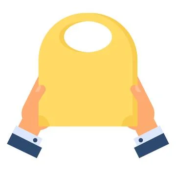 Hands Holding Yellow Package With Order Prompt 스톡 일러스트