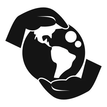 Hands hugging world globe signifying earth protection Stock Illustration