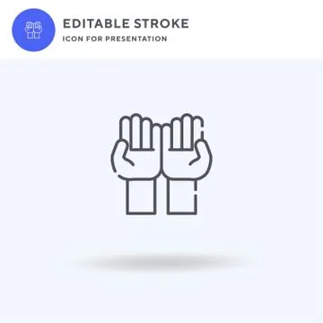 Hands icon vector, filled flat sign, solid pictogram isolated on white, logo  Stockillustratie