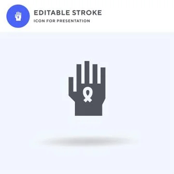 Hands icon vector, filled flat sign, solid pictogram isolated on white, logo Stockillustratie