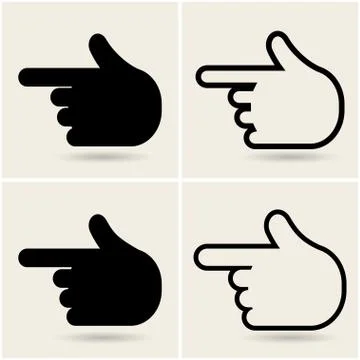 Hands icons Stock Illustration