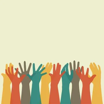 Hands up Stock Illustration