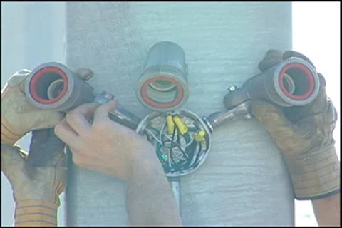 Hands installing light sockets Video stock 7812541