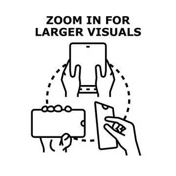 Hands interacting digital devices with touch screen gestures Illustrazione stock