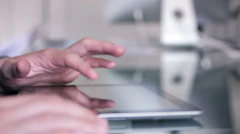 Hands on an Ipad. Stock Footage 39992985