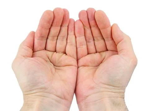 Hands isolated on white background Stock Photos