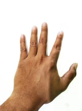 Hands isolated on white background Stock Photos