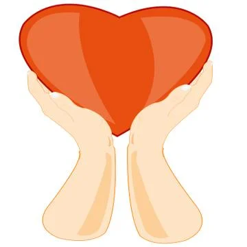 Hands keeps heart Stock Illustration