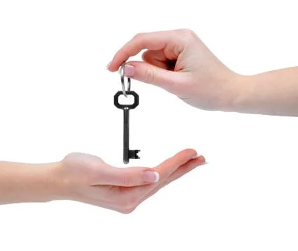 Hands with key Stock Photos