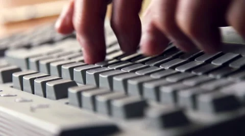HANDS ON KEYBOARD 2 Video stock 2177365