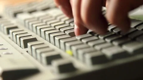 HANDS ON KEYBOARD 3 Stock Footage 2178862