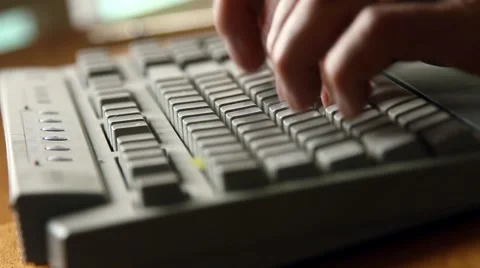 HANDS ON KEYBOARD 4 Stock Footage 2157756