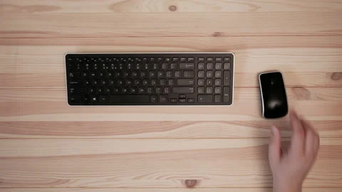 Hands on keyboard and computer mouse. Stock Footage 87540906