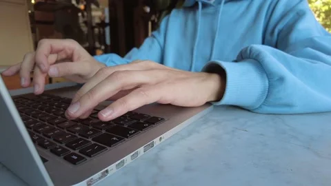 Hands on keyboard close up Stock Footage 194596703