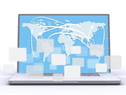 Hands on keyboard computer Stock Illustration