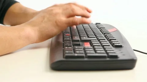 Hands on keyboard Stock Footage 11276863