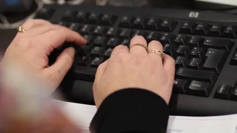 Hands on keyboard Stock Footage 77046586