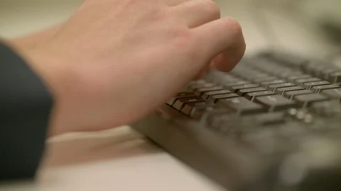 Hands on keyboard Stock Footage 91840788