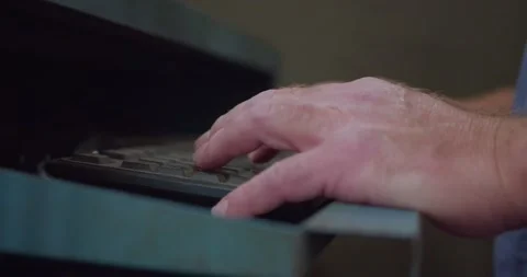 Hands On a Keyboard Stock Footage 200790279