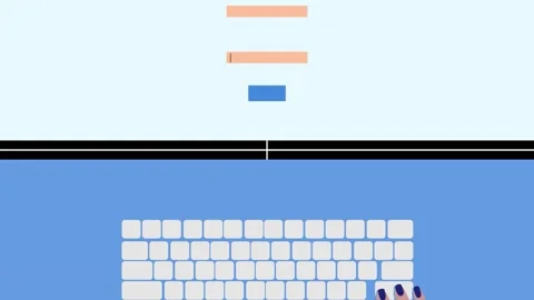 Hands Keyboard Log In Explainer for After Effects Stock After Effects