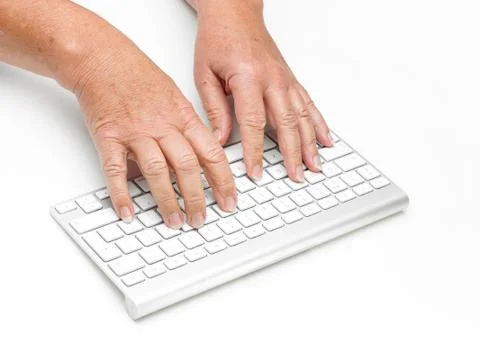 Hands On keyboard Stock Photos