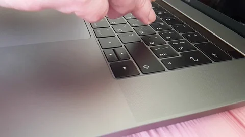 Hands keyboard slow-motion Stock Footage 90038616
