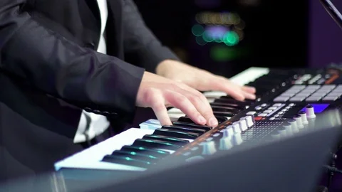 Hands on the keys Stock Footage 98224348
