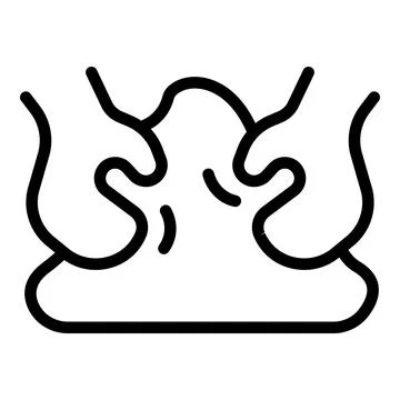 Hands kneading dough, baking bread and making pizza, bakery icon Stock Illustration