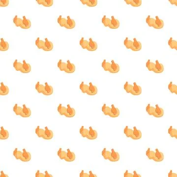 Hands kneading dough cooking baking seamless pattern Stock Illustration