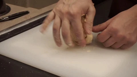 Hands kneading the dough Stock Footage 113526898