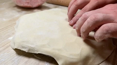 Hands Kneading Dough Stock Footage 319021161
