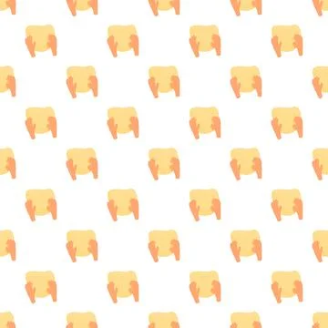 Hands kneading dough seamless pattern baking background 스톡 일러스트