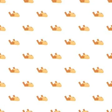 Hands kneading dough seamless pattern for baking Stock Illustration