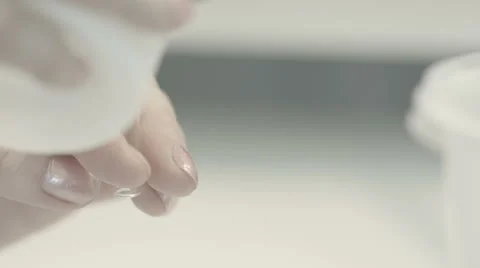 Hands of a laboratory experiment Stock Footage 42754071