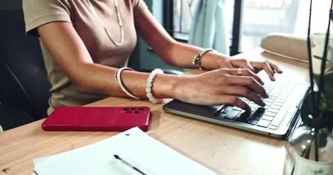 Hands, laptop and smartphone for work, connection and connection. Tech, device Stock Footage 317105933