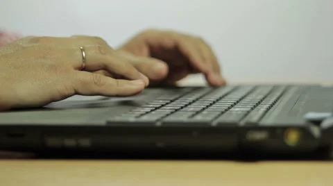 Hands on the laptop keyboard. Stock Footage 60770415